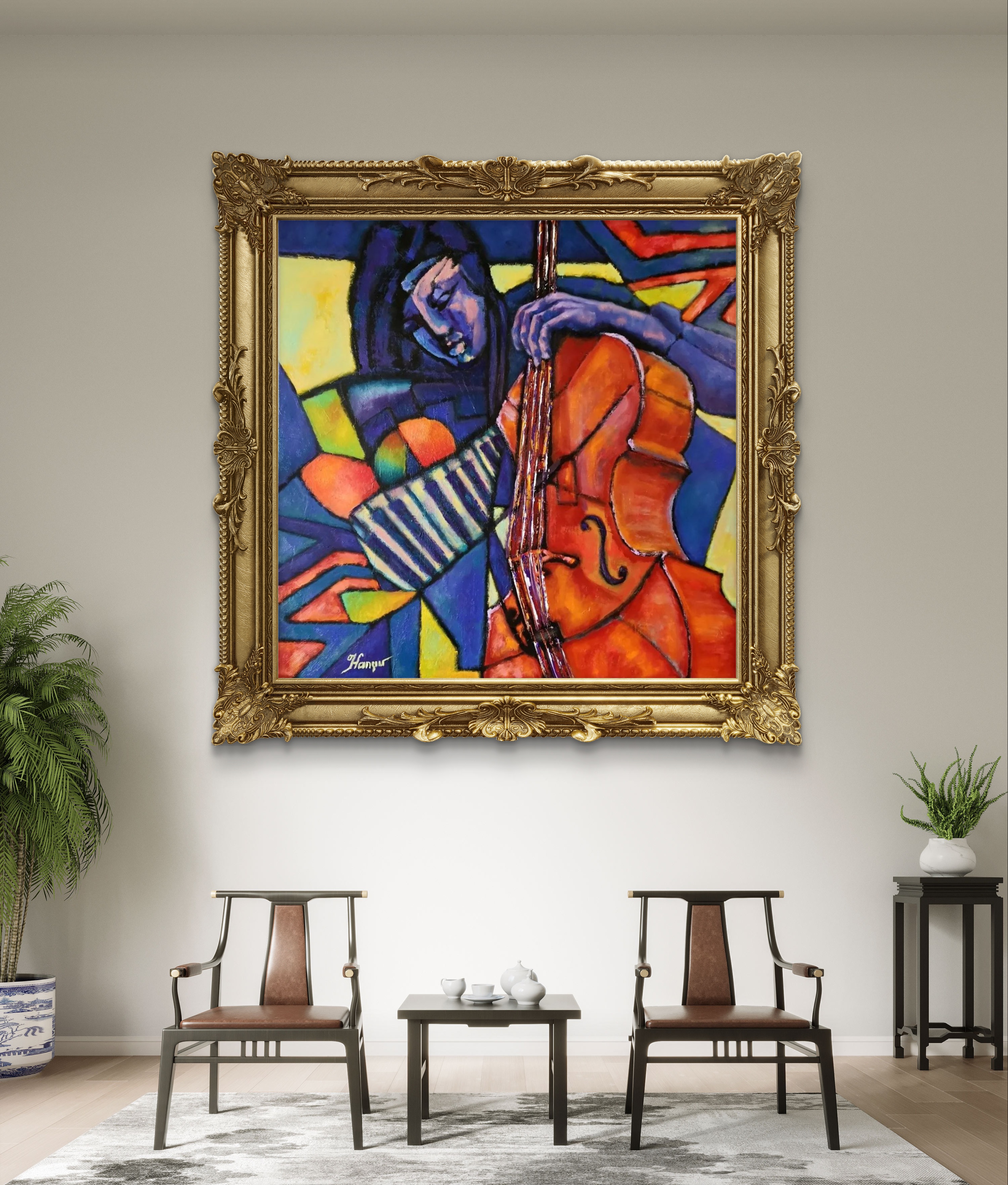 A lélek zenéje, 100 x 100 cm, olaj, vászon, 2022.jpg